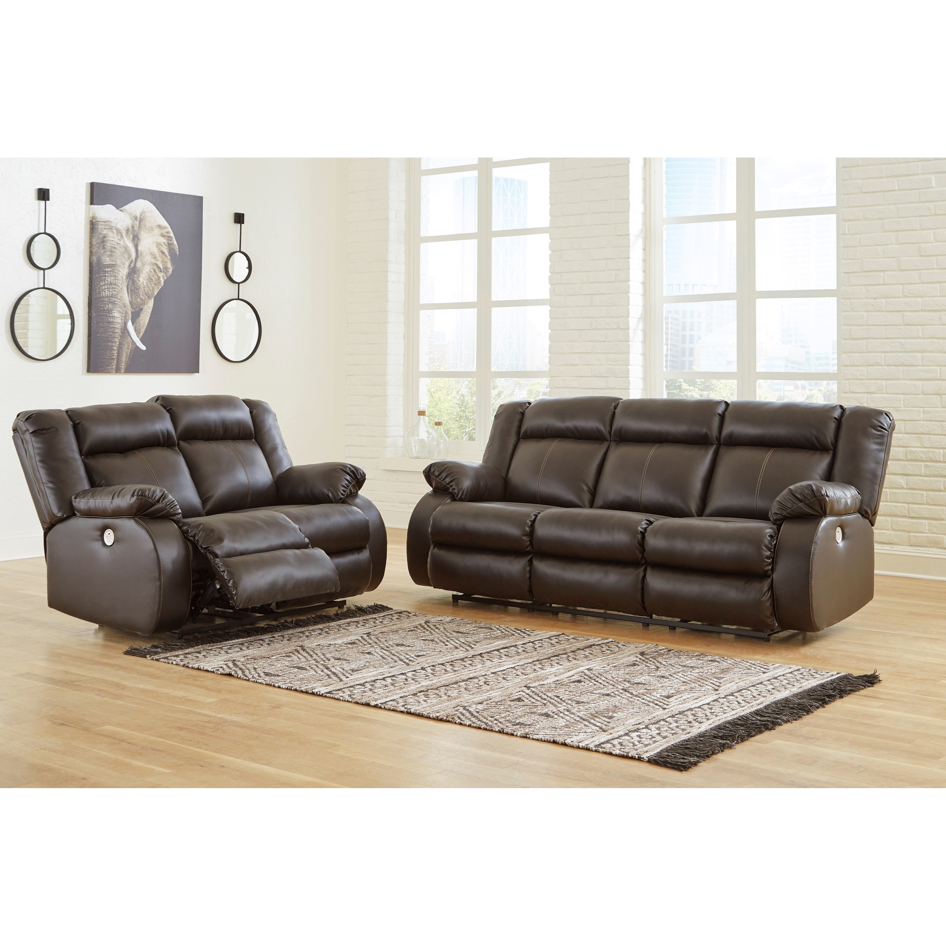 Denoron power reclining clearance loveseat